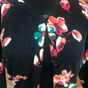 Merona Floral Printed Button-down Cardigan